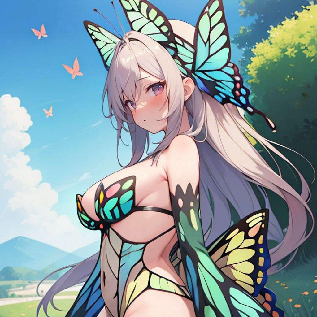 サンプル画像4:ファンタジー風蝶娘さん(ほげふが) [d_389430]