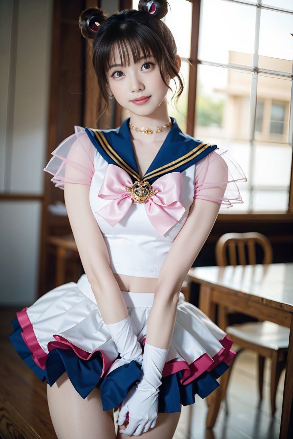 サンプル画像4:とにかく可愛い娘にセーラー戦士のコスプレさせてヤリまくってみた(妄想族AI) [d_389489]