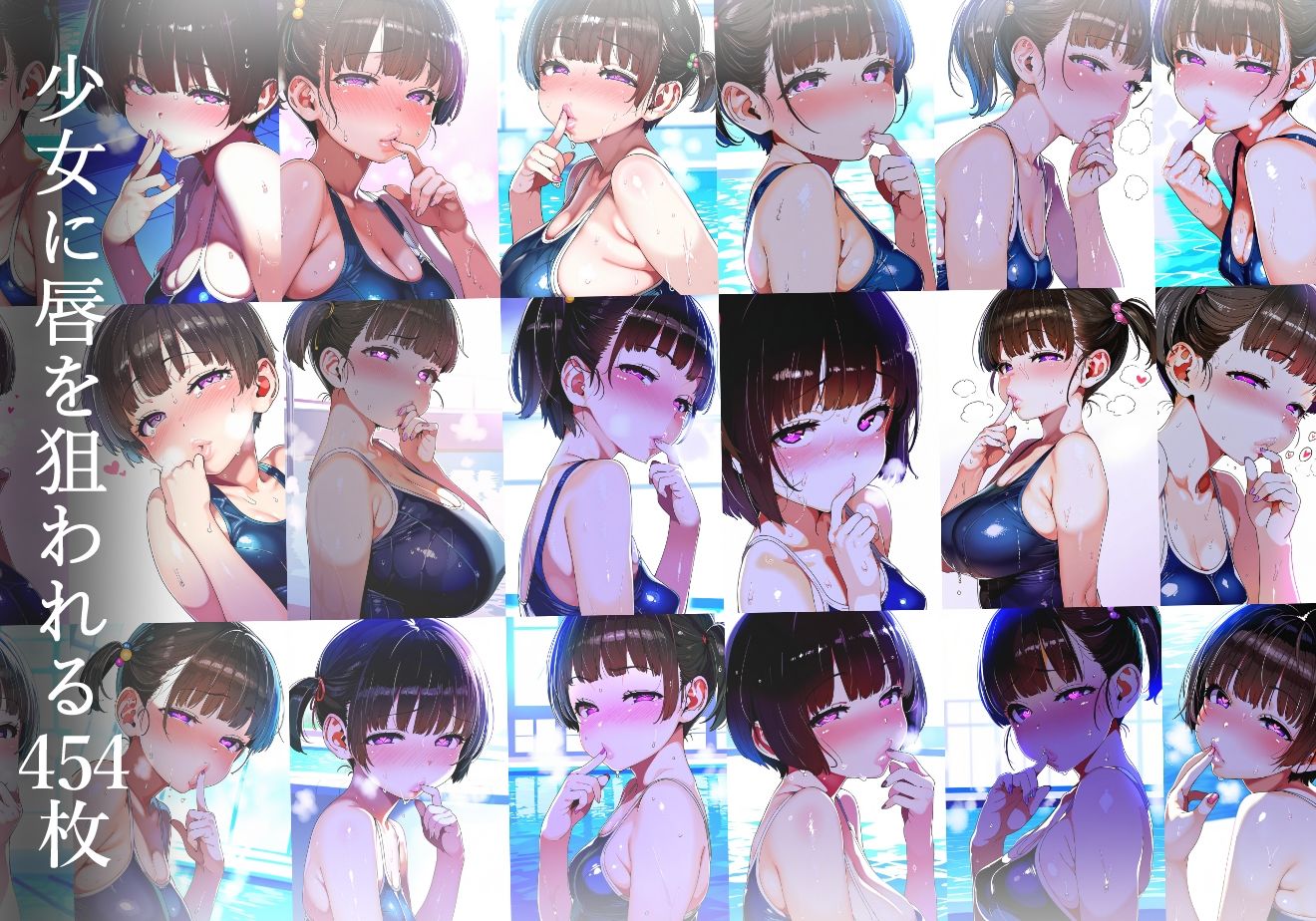 サンプル画像6:【唇フェチ】キス大好きスク水少女 キスおねだり編(吸着性粘膜) [d_389543]