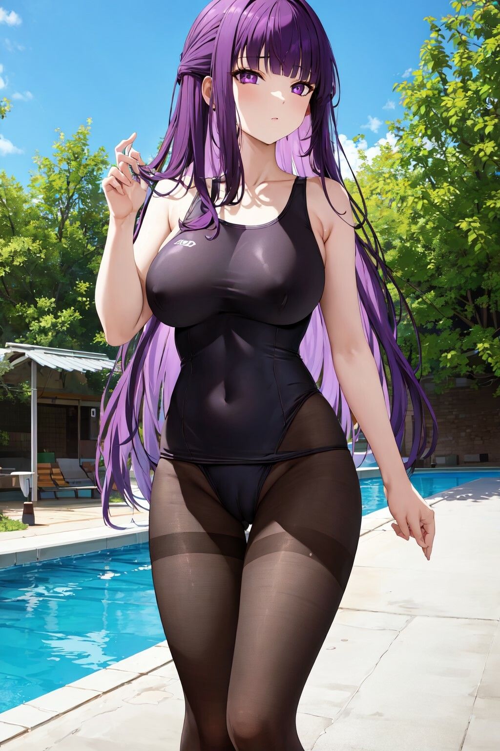 サンプル画像3:『葬送のフ○ーレン』からフ○ルンの水着エロCG集(Rin ｜ AI art) [d_389559]