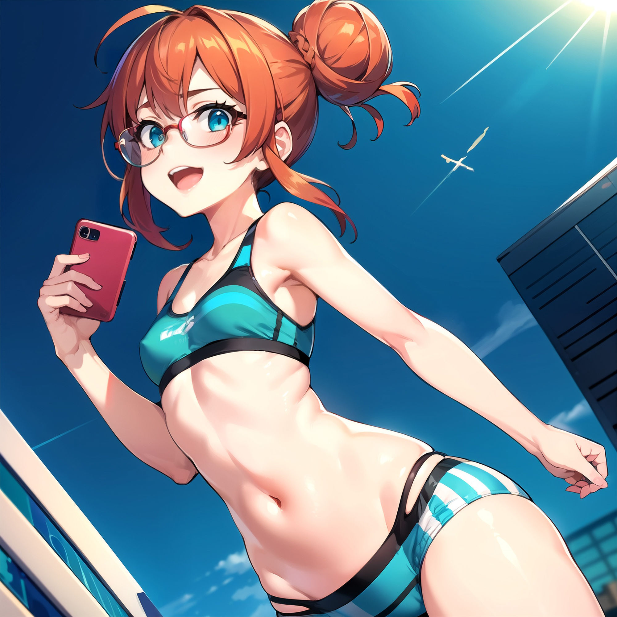 サンプル画像1:異世界から迷い込んだ？！ お団子メガネコスプレイヤー モレメちゃん 撮影会デビューの巻(ぽちくりふぁん) [d_389578]