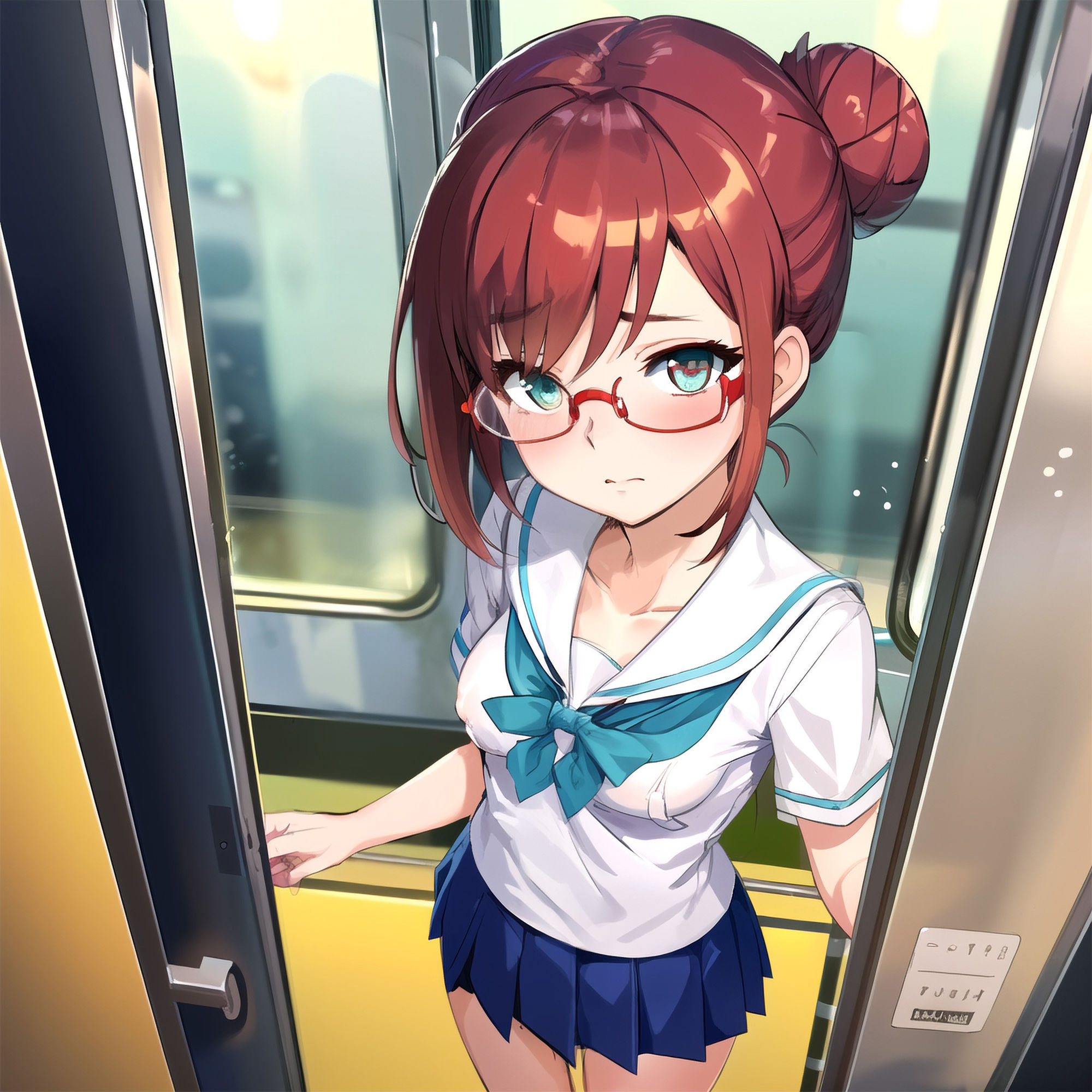 サンプル画像2:異世界から迷い込んだ？！ お団子メガネコスプレイヤー モレメちゃん 撮影会デビューの巻(ぽちくりふぁん) [d_389578]