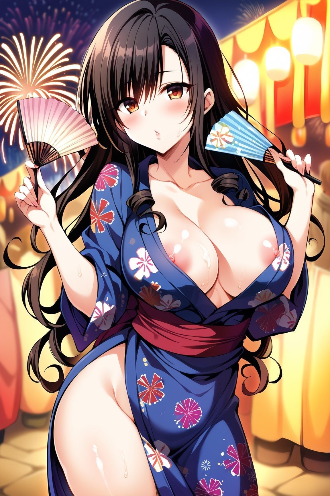 サンプル画像1:お祭りデートで初交尾(AI美人クラブ) [d_389621]