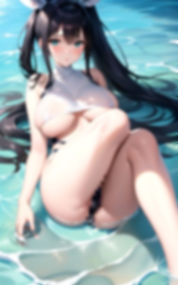 エロすぎるバニーガール美女がプールでビショ濡れHな写真集