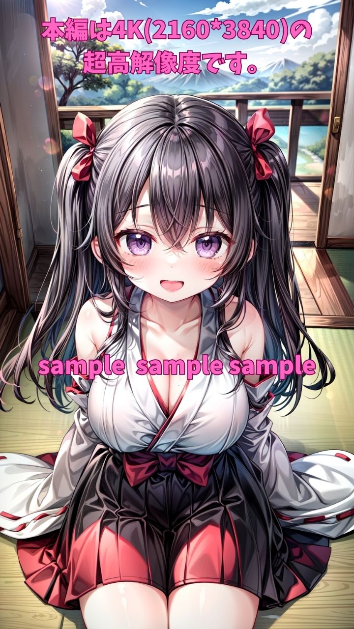 サンプル画像2:爆乳巫女の開運ぱふぱふ＆処女母乳授与 第2章(Fetish AI) [d_389786]