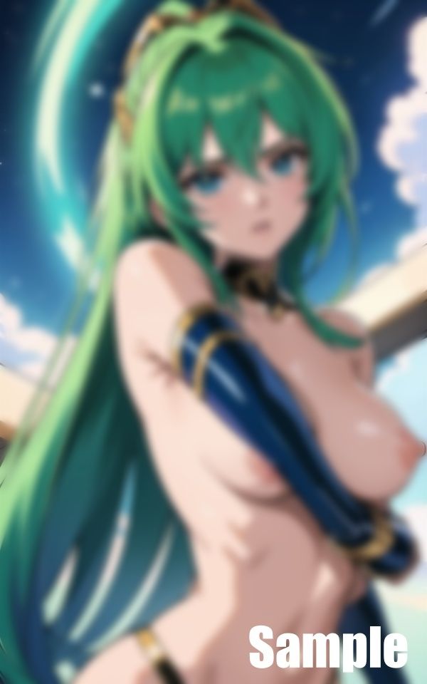 サンプル画像3:緑の女闘志たち(ぬらりひょん) [d_389918]