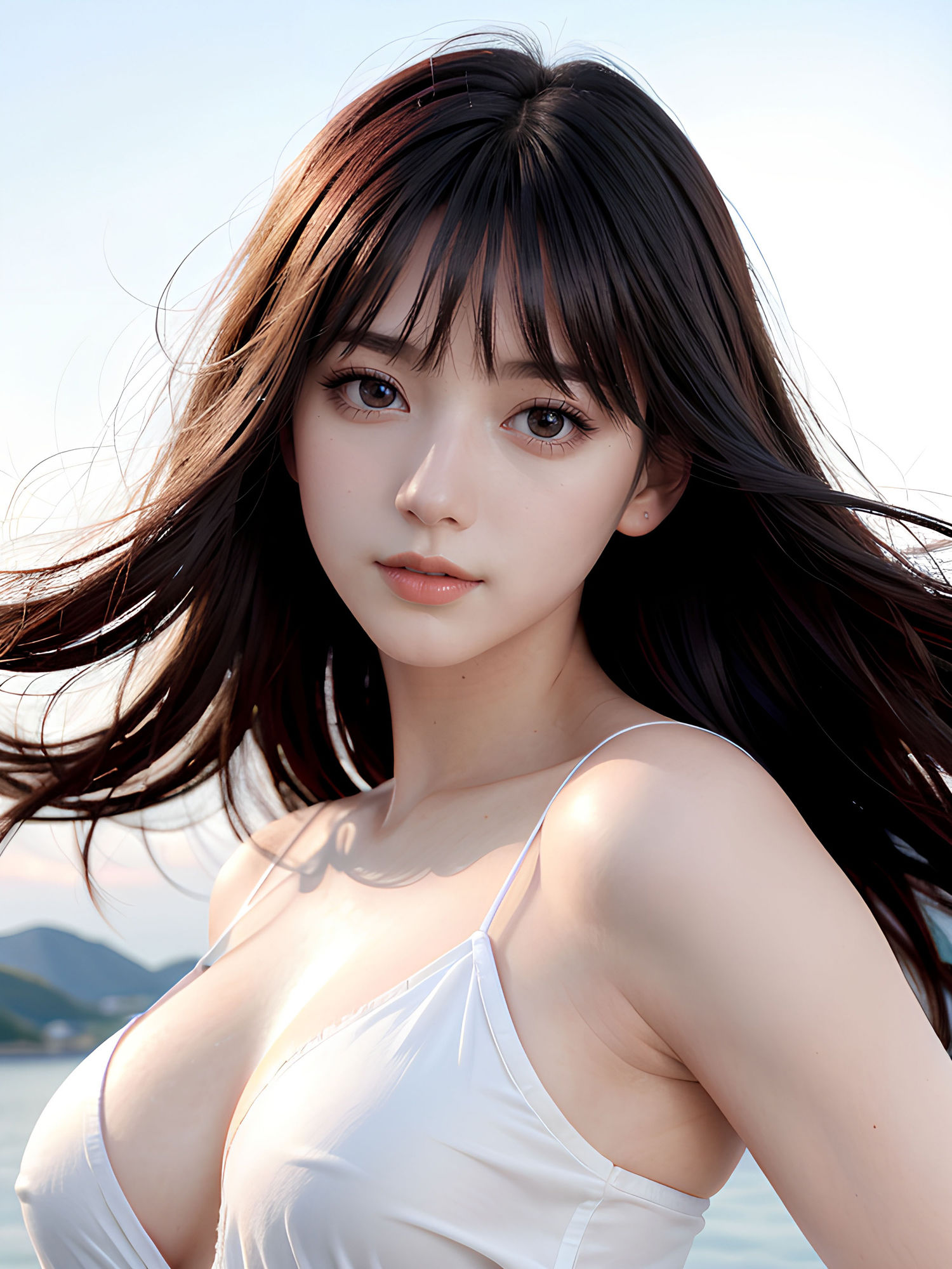 サンプル画像1:白シルクスリップ(Liyu(りゆ)) [d_390103]