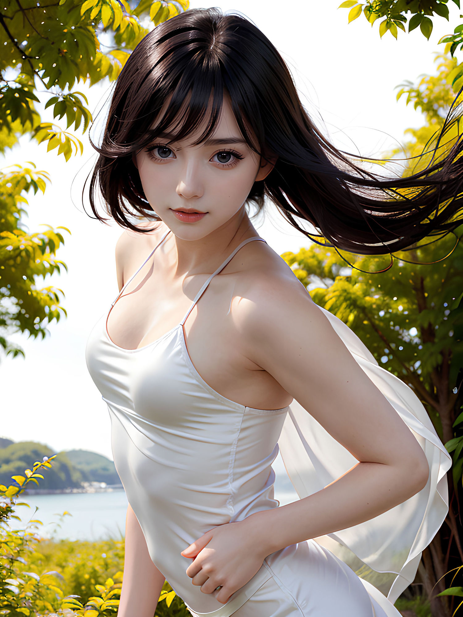 サンプル画像5:白シルクスリップ(Liyu(りゆ)) [d_390103]