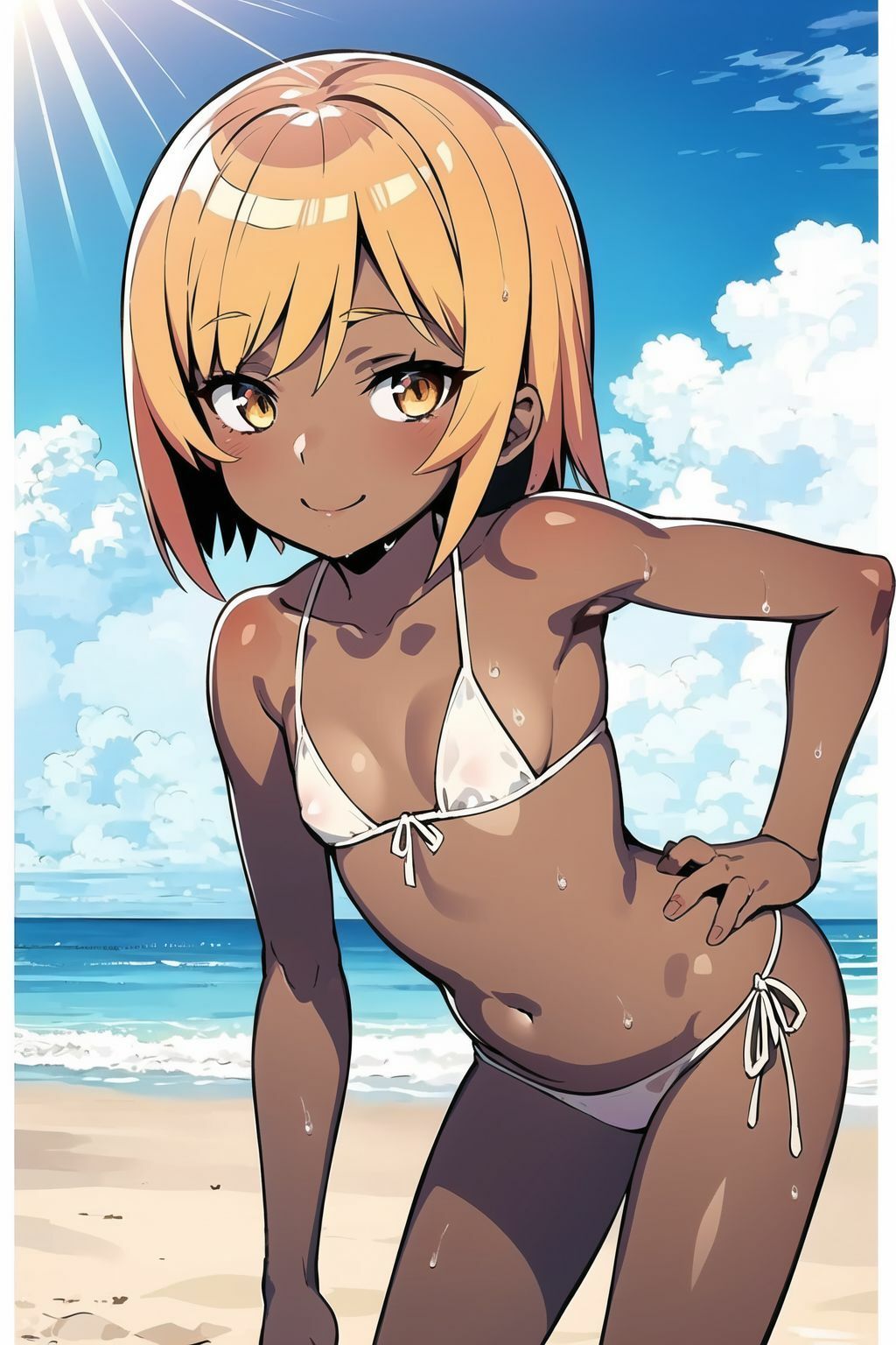 サンプル画像2:フェチ特化CG集Vol.4 ビキニ×貧乳(スタジオ神楽) [d_390107]