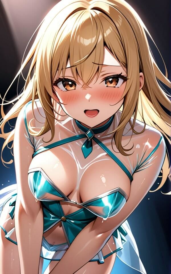 サンプル画像6:スケスケ衣装のアイドル ファンのみんな出し過ぎだよ！(ふわふわピンク) [d_390118]