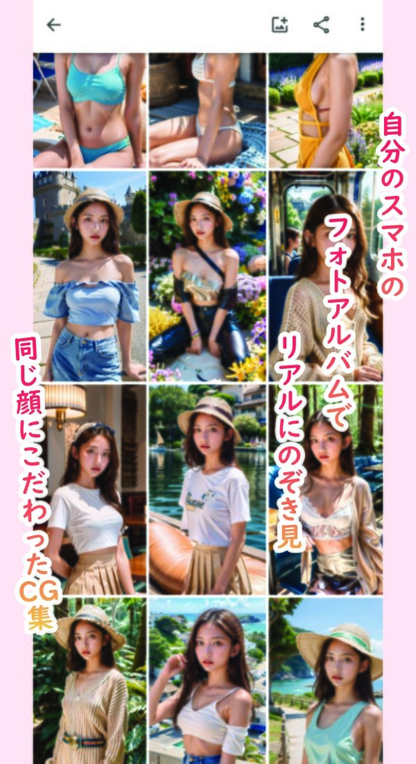 サンプル画像2:美女のスマホのぞき見 オフィス編 vol.01(スマホのぞき見 AI美女) [d_390190]