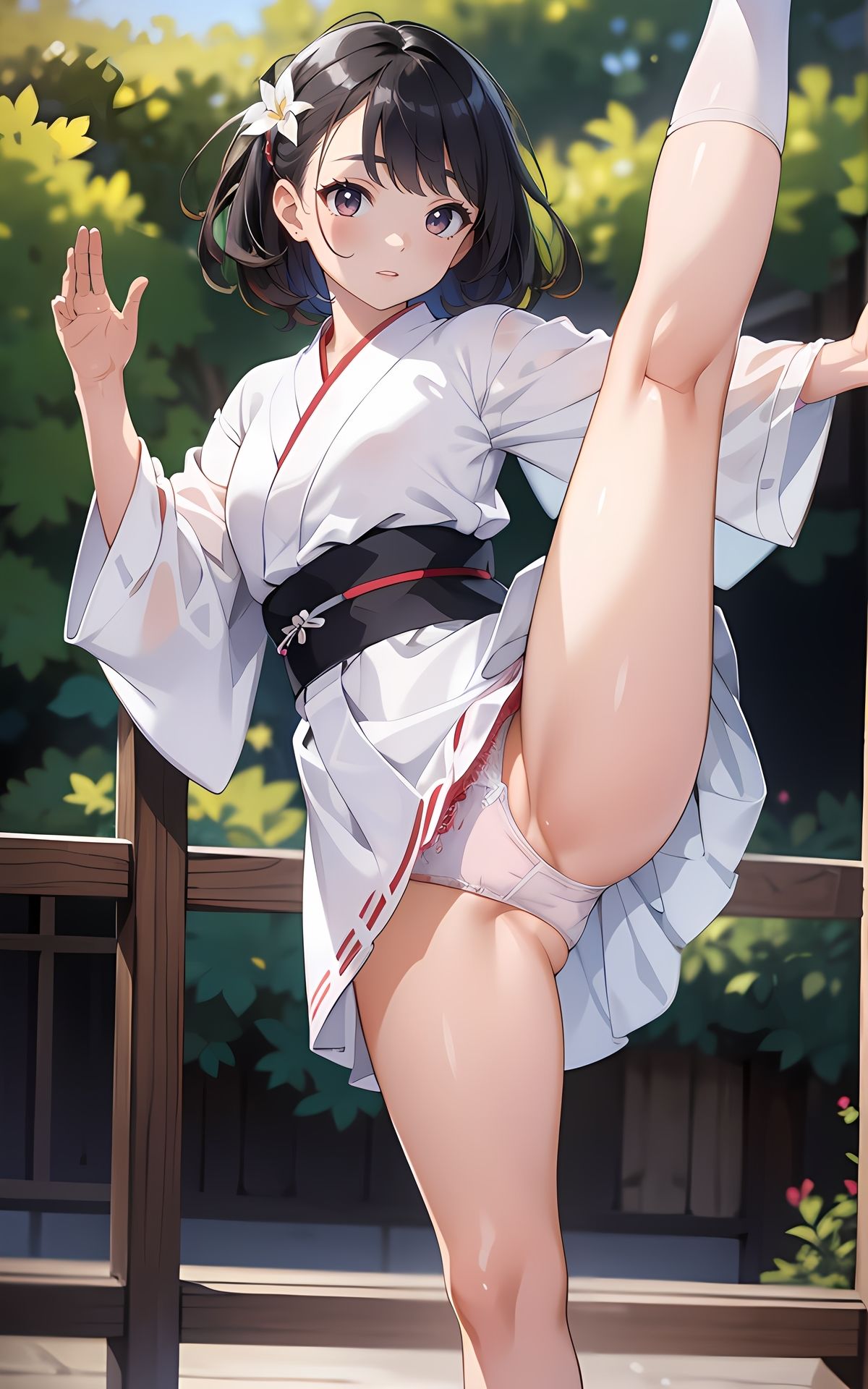 サンプル画像2:色々な服でハイキックパンチラ02(るんぽす) [d_390247]