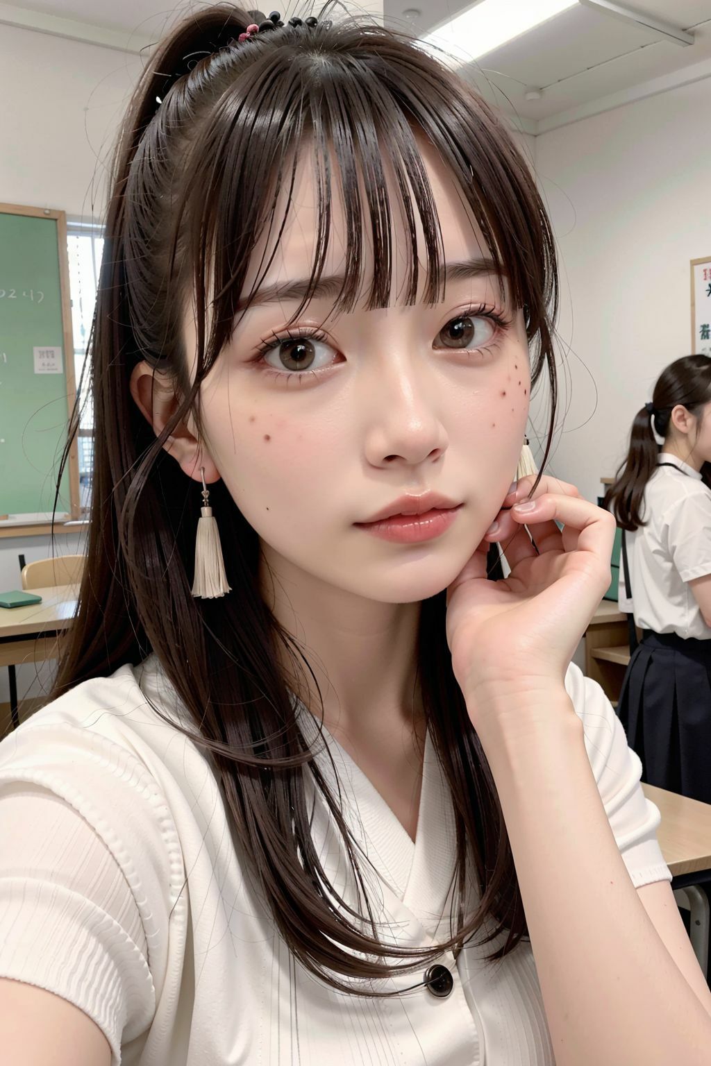 サンプル画像2:閲覧注意！めっちゃエロ可愛い！素人童顔18歳の性活観察！JKの初種付(音羽坂47) [d_390306]