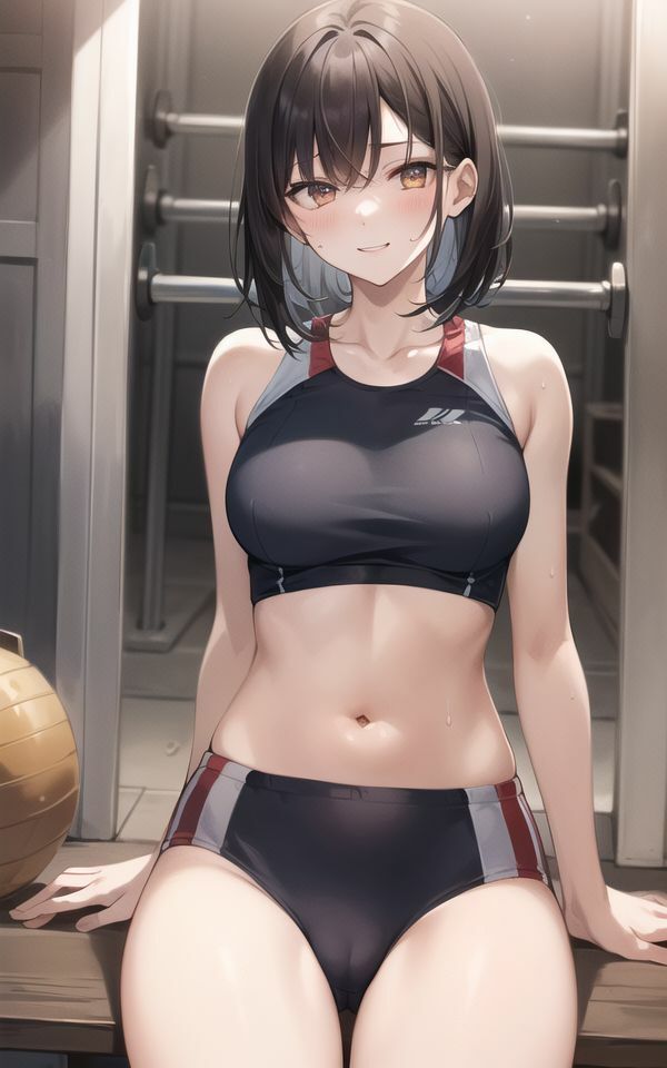 サンプル画像2:えっちな筋肉美少女がトラック上で激イキ！(ほわいと・すぷらっしゅ！) [d_390466]