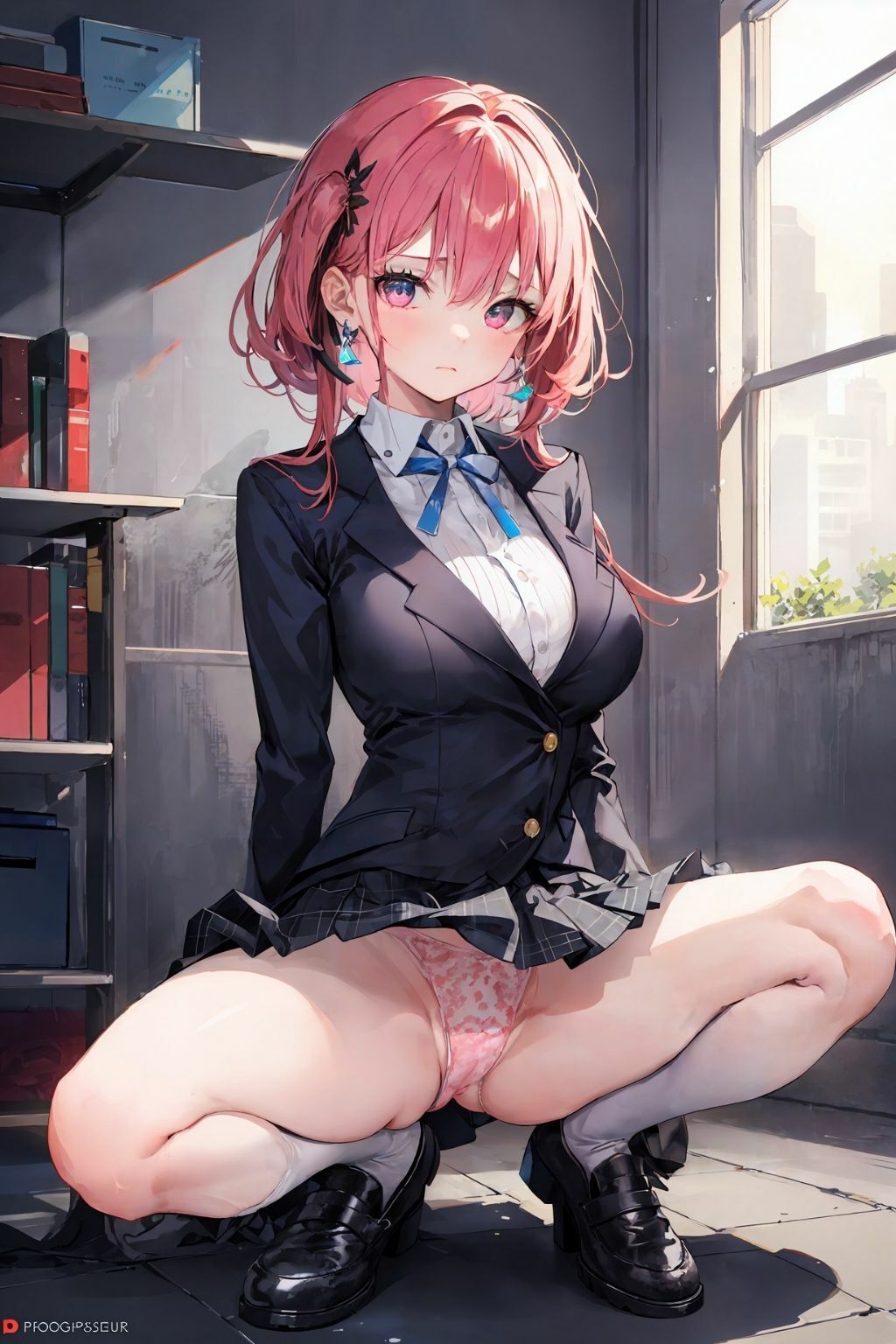 サンプル画像1:学校中の女の子の弱みを握ったら パンツを見せてもらえた件(RAMA) [d_390537]