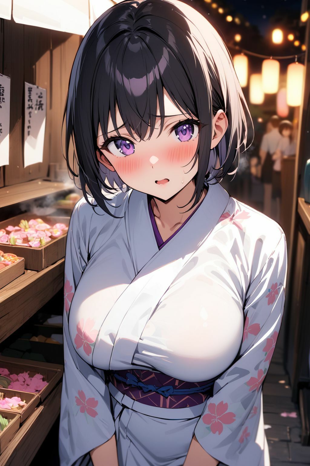 サンプル画像2:幼なじみとの花火大会デート中にムラムラしたので青姦しちゃった件(肉欲の園) [d_390557]