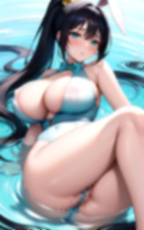 サンプル画像3:バニーガールのコスプレでびしょ濡れになった天然巨乳娘ちゃん(AIラブガール) [d_390710]
