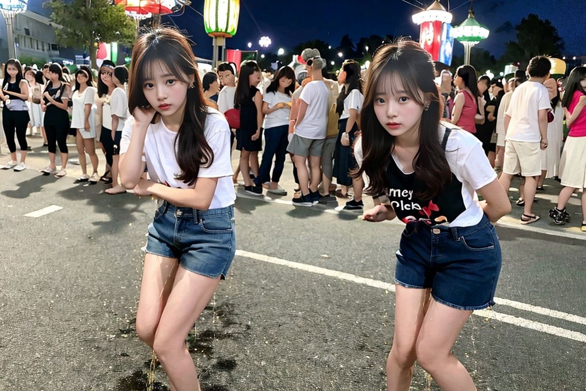 サンプル画像2:夏祭りおもらし(P-AI planning) [d_390711]