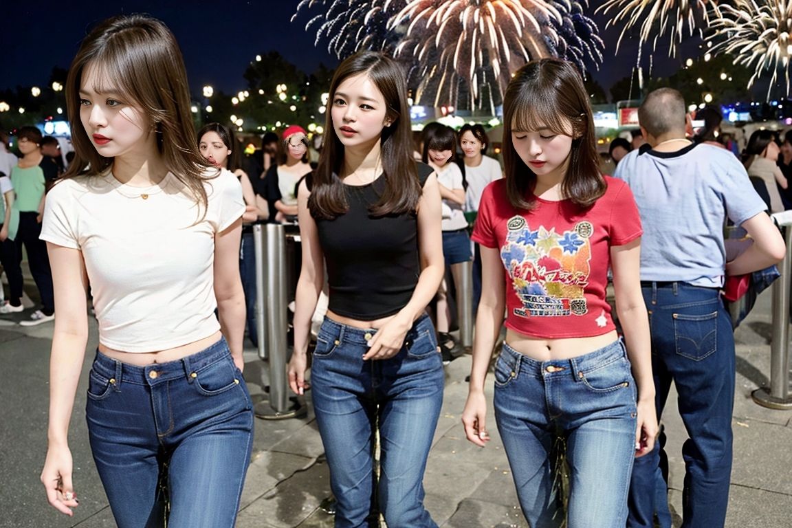 サンプル画像4:夏祭りおもらし(P-AI planning) [d_390711]