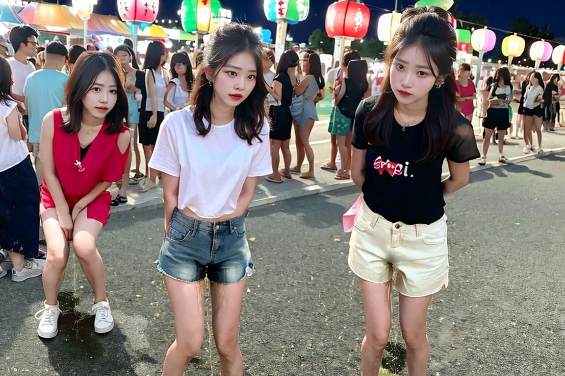 サンプル画像5:夏祭りおもらし(P-AI planning) [d_390711]