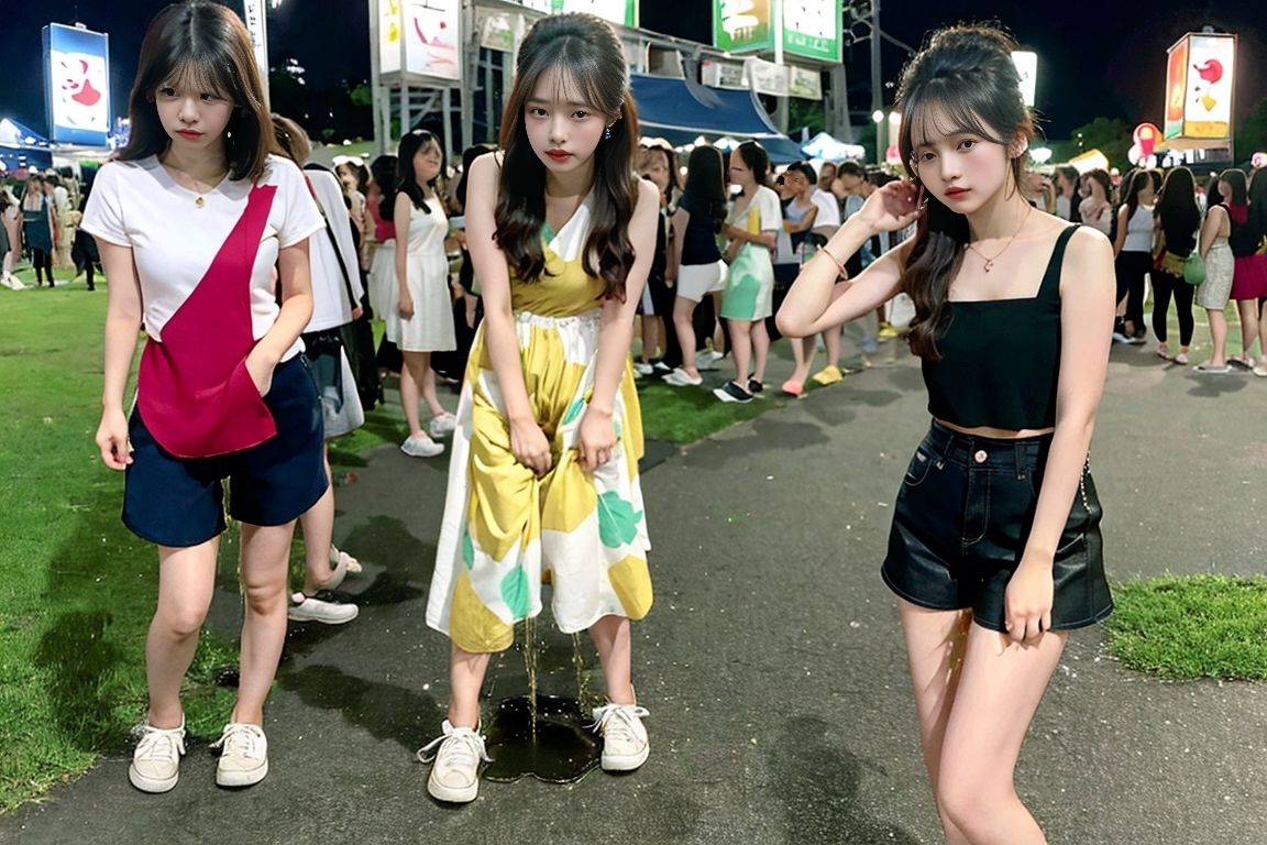 サンプル画像6:夏祭りおもらし(P-AI planning) [d_390711]