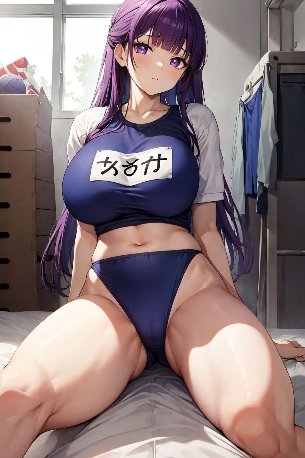 サンプル画像2:『葬送のフ○ーレン』よりフ○ルンの体操着（ブルマ）CG集(Rin ｜ AI art) [d_390853]