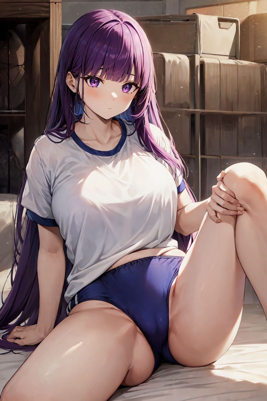 サンプル画像3:『葬送のフ○ーレン』よりフ○ルンの体操着（ブルマ）CG集(Rin ｜ AI art) [d_390853]