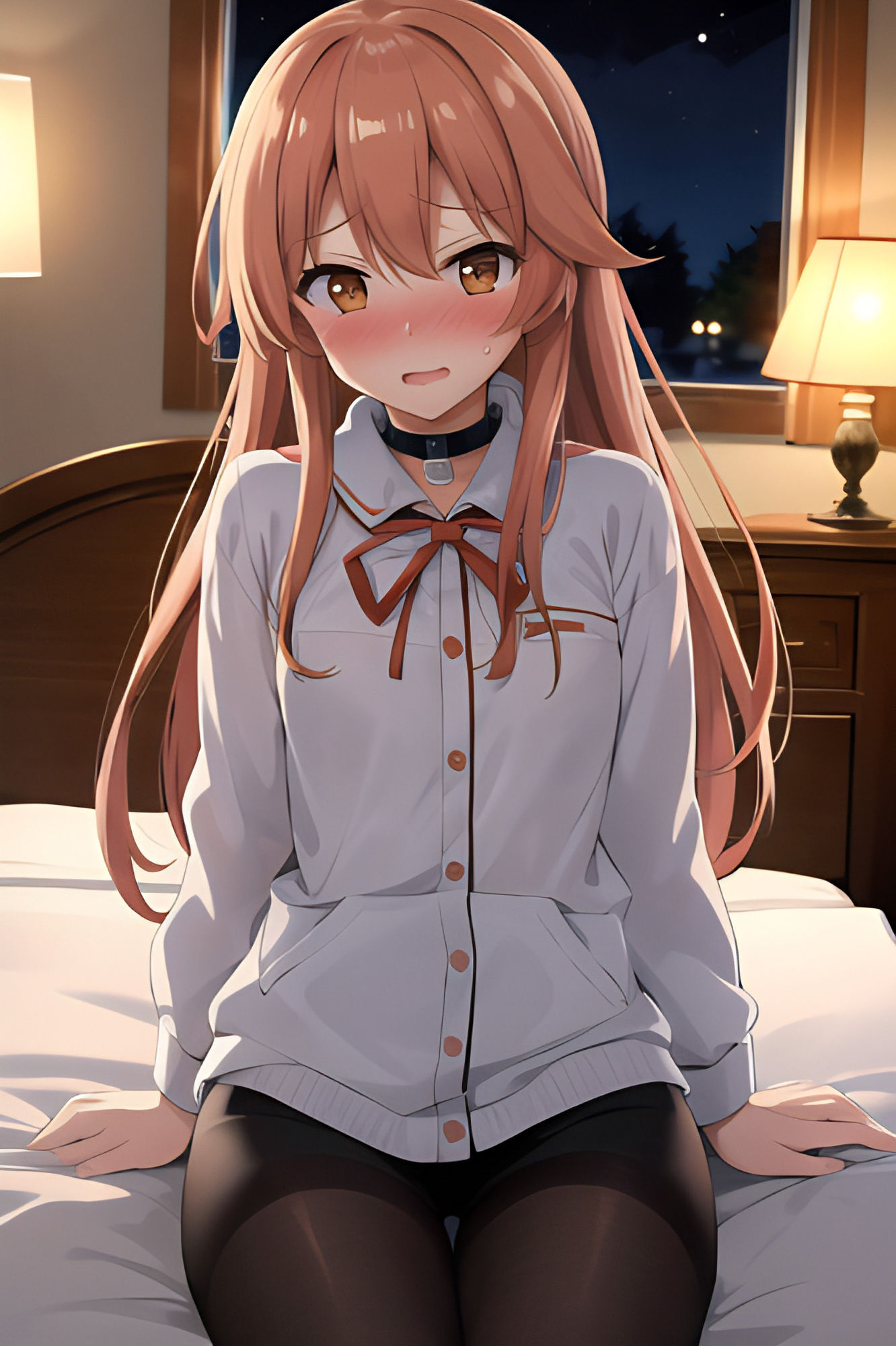 サンプル画像4:ベッドルームの女の子たち(Atelier AI) [d_390860]