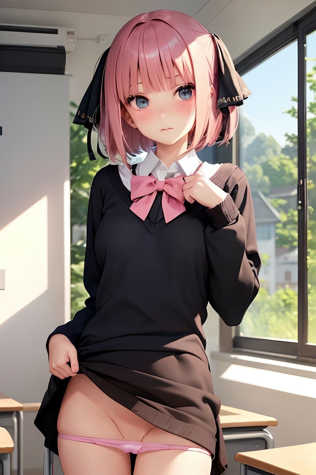 サンプル画像1:寝取られSEX 中野二〇 教室編(五等分の寝取られ) [d_390883]