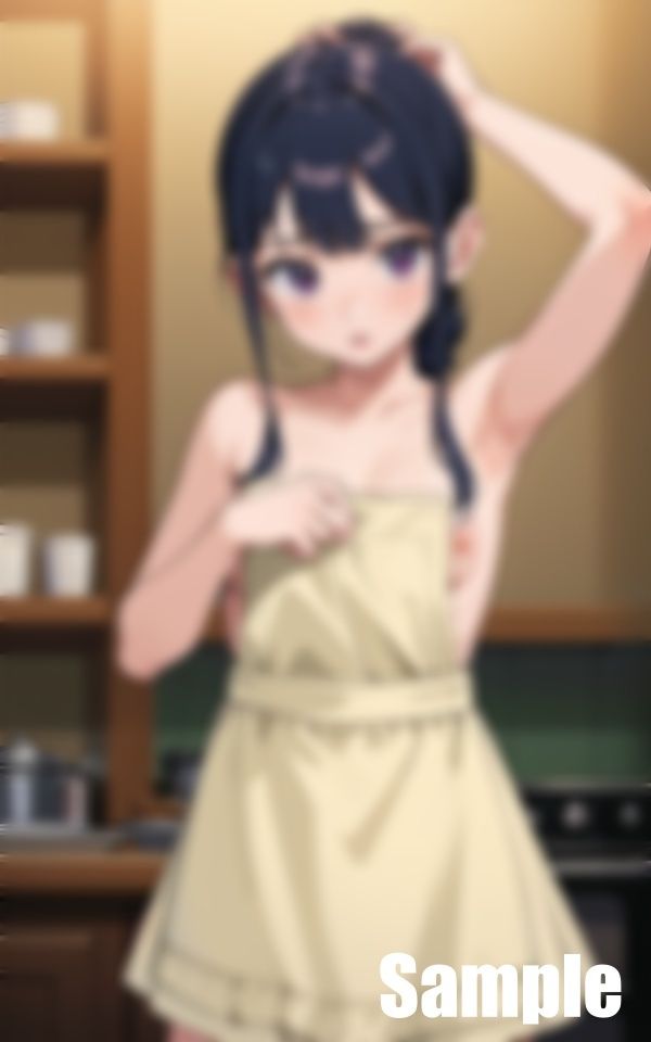 サンプル画像2:裸にエプロンという反則コスチューム(にゅーろん) [d_390940]