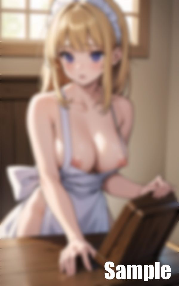 サンプル画像4:裸にエプロンという反則コスチューム(にゅーろん) [d_390940]