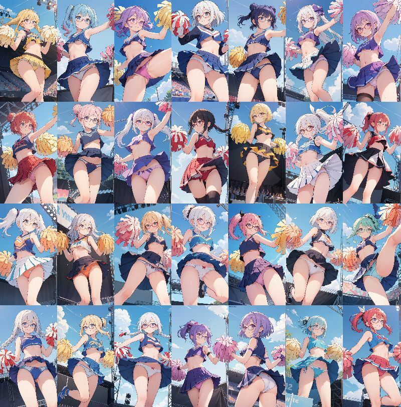 サンプル画像1:JK チア ガール ローアングル 下乳(うさぎ温泉) [d_390953]