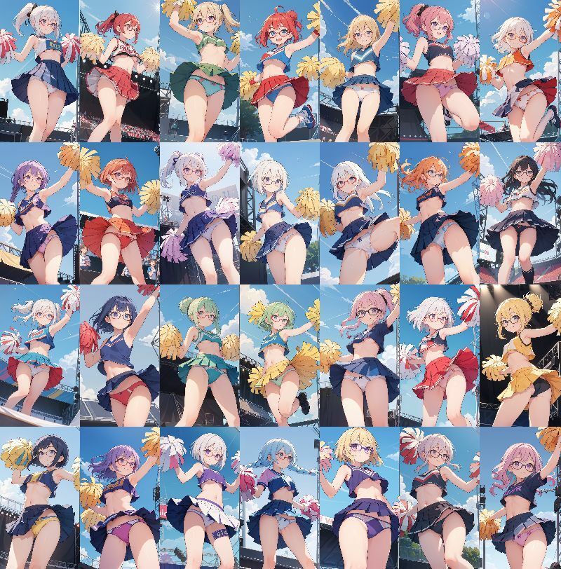 サンプル画像4:JK チア ガール ローアングル 下乳(うさぎ温泉) [d_390953]