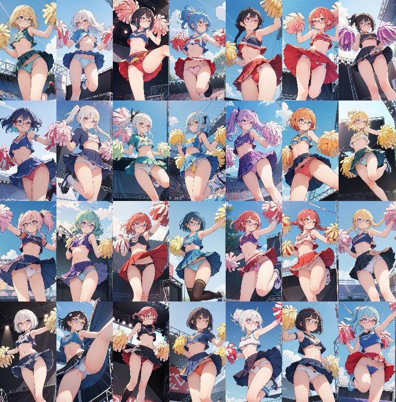 サンプル画像5:JK チア ガール ローアングル 下乳(うさぎ温泉) [d_390953]