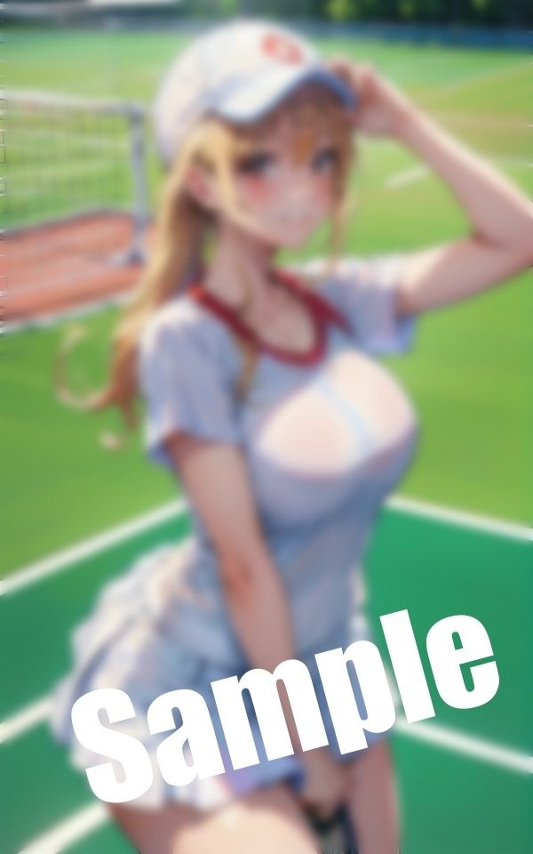 サンプル画像4:エロ系テニス女子〜ピンクの乳首が透けるウエアで…(えちえち見放題) [d_390979]