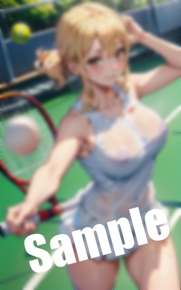 サンプル画像3:淫乱テニス女子〜乳首スケスケのウエアで誘われて…「私と○○〇しませんか？」(AVMAX) [d_390993]