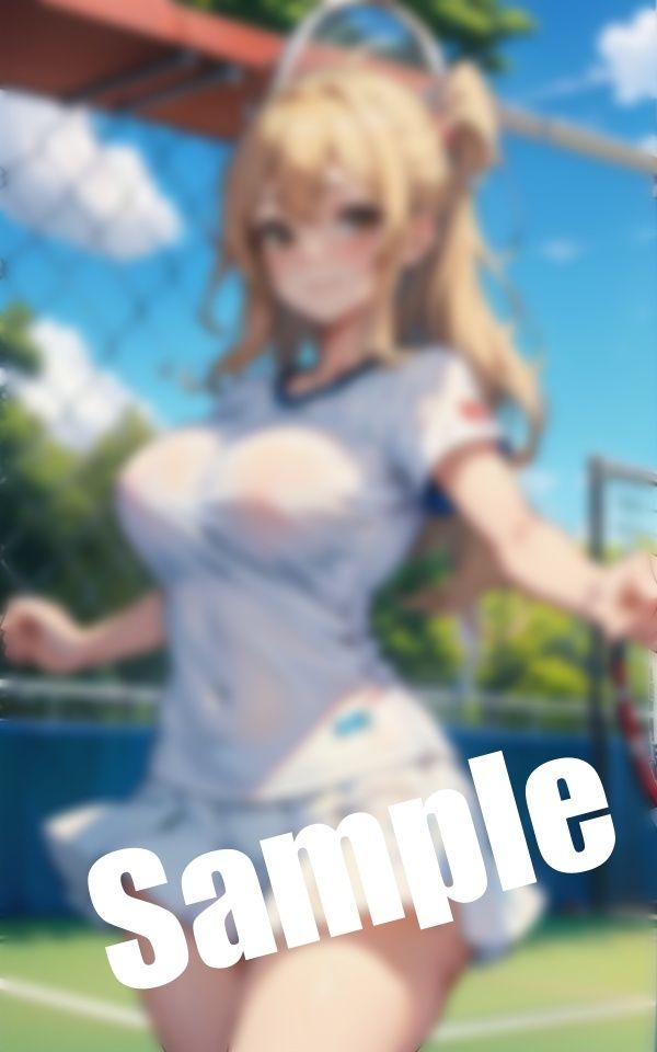 サンプル画像4:淫乱テニス女子〜乳首スケスケのウエアで誘われて…「私と○○〇しませんか？」(AVMAX) [d_390993]