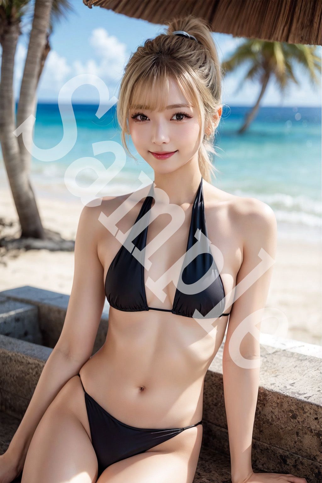 サンプル画像3:【金髪白ギャル】ギャルと水着【500枚】(ユメニッキ) [d_391082]