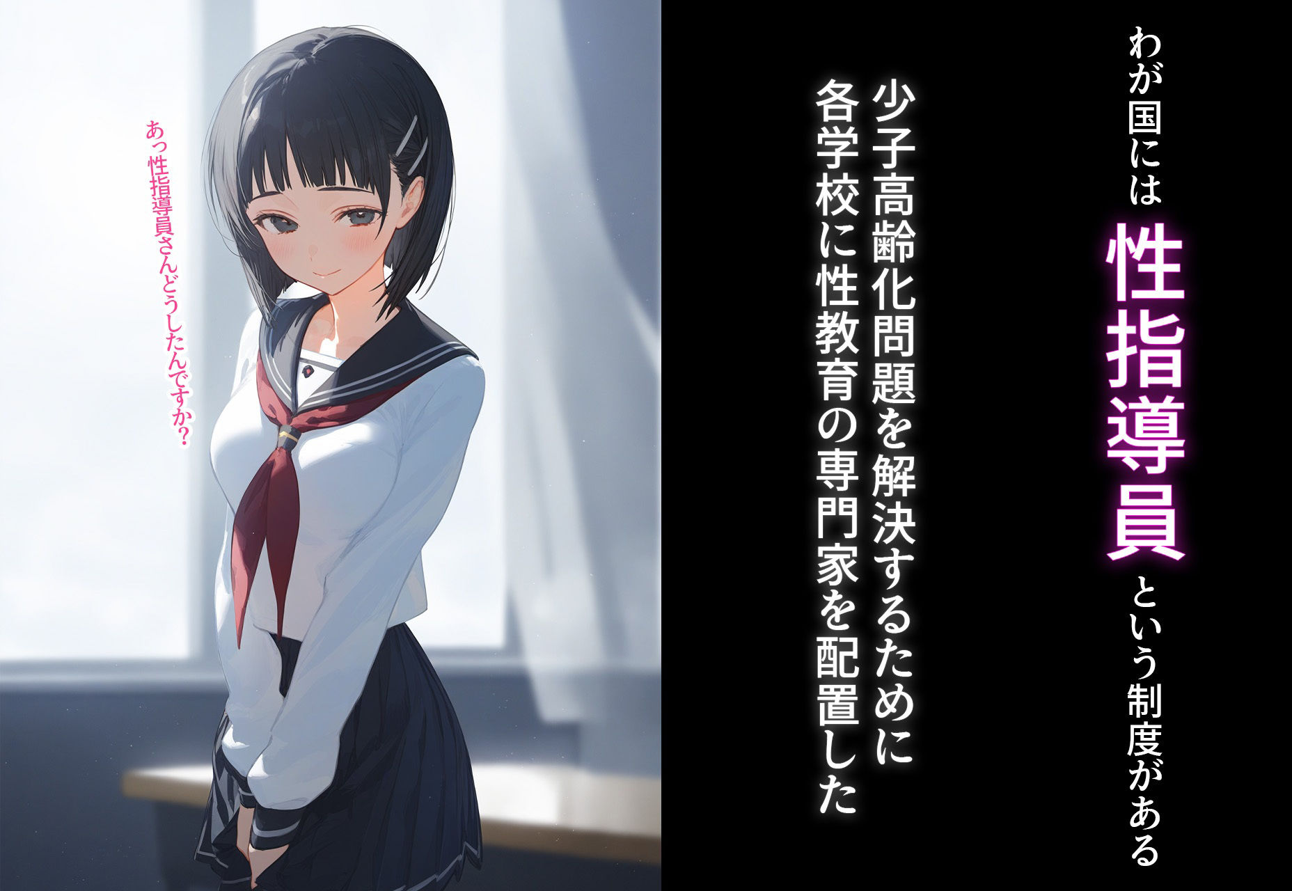 サンプル画像1:少子化対策性指導員〜性指導員さんは絶対！？〜 桐ヶ谷◯葉編(○○○ガール) [d_391093]