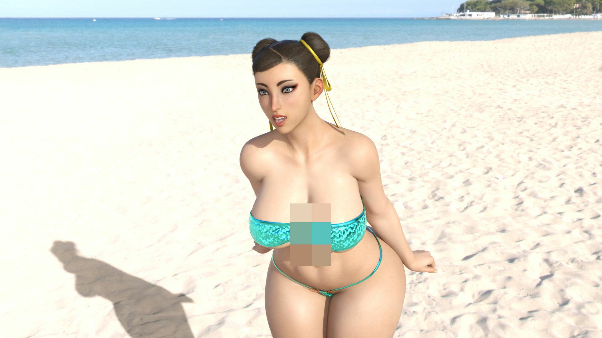 サンプル画像2:格闘系オンナ麻○捜査官の丸出しおっぱいアニメーション（ダンスB編）(Ozone_Layer) [d_391193]