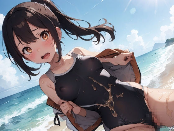 サンプル画像2:マイクロビキニ、競泳水着、スクール水着 いろんな水着にぶっかけしてみた(青春制服撮影会) [d_391280]