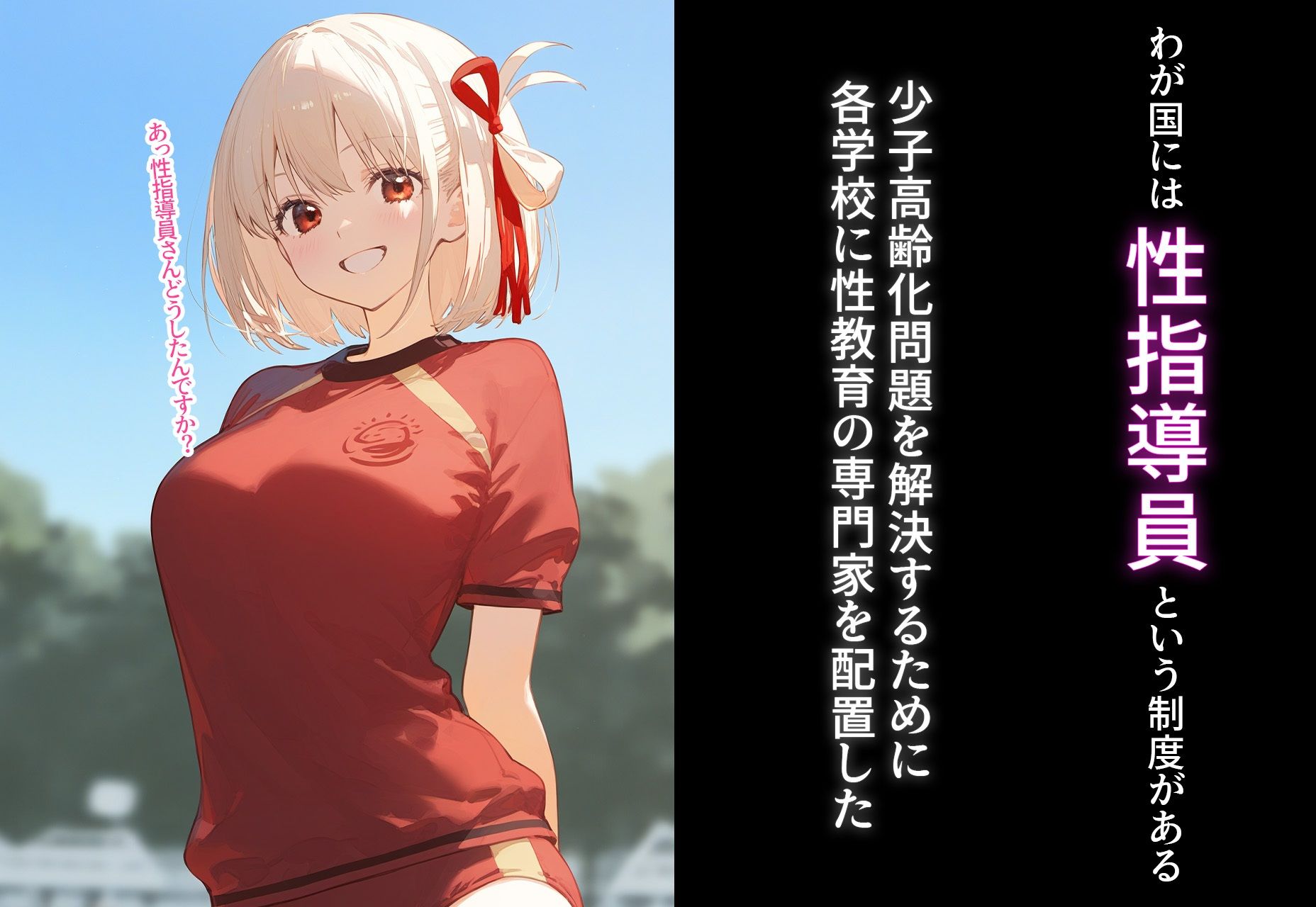 サンプル画像1:少子化対策性指導員〜性指導員さんは絶対！？〜 錦木◯里 編(○○○ガール) [d_391564]