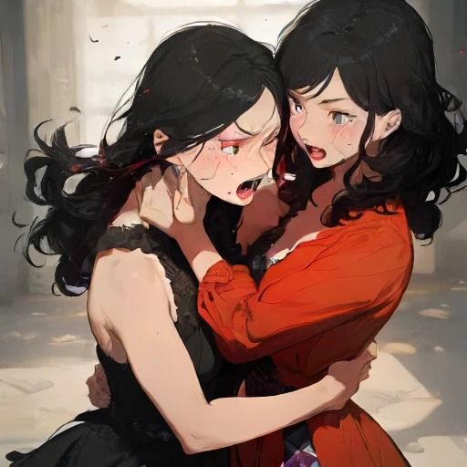 サンプル画像1:女の喧嘩 キャットファイトイラスト1(CFAIC) [d_391570]