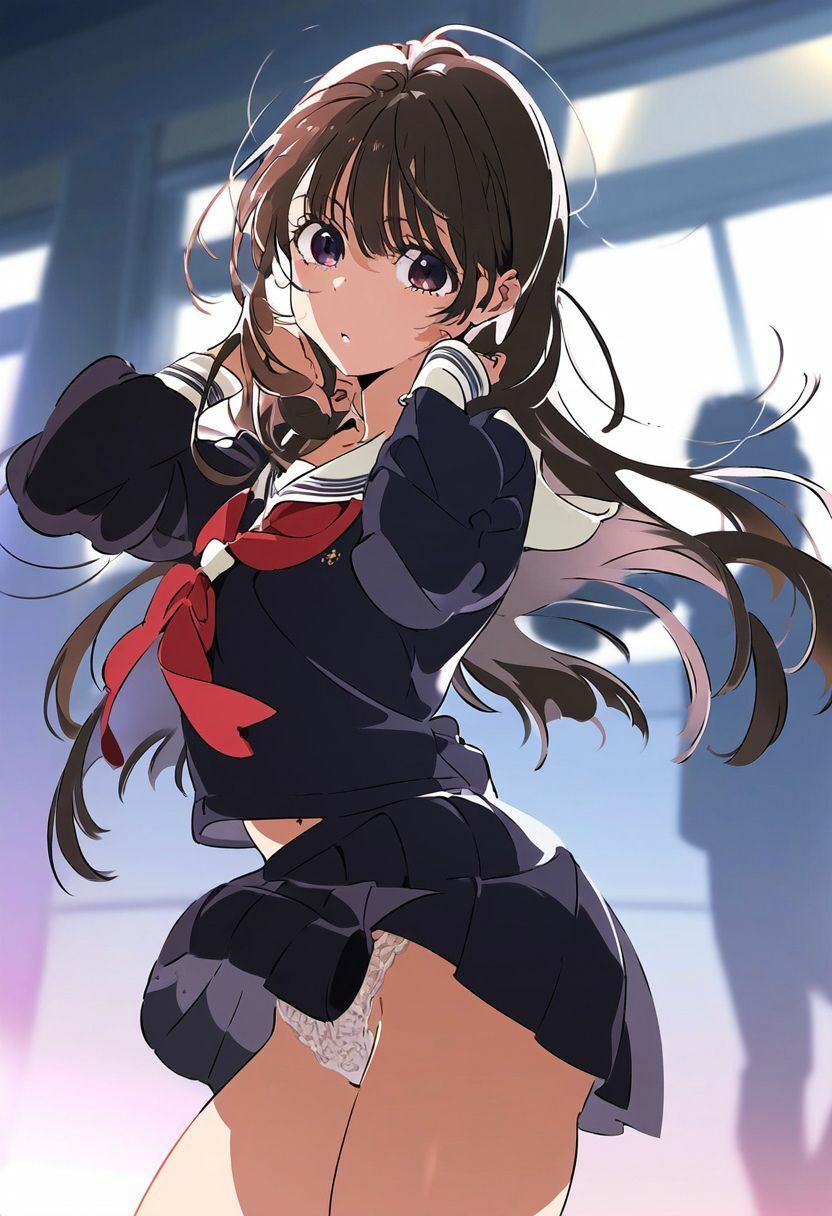 サンプル画像3:時間停止して女子校生を制服着たオナホにしてやった｜セックス、立ちバック、中出し、ぶっかけ、顔射、口内射精、スク水 JKやり放題のカラーイラスト500枚(エロロ兵長) [d_391585]