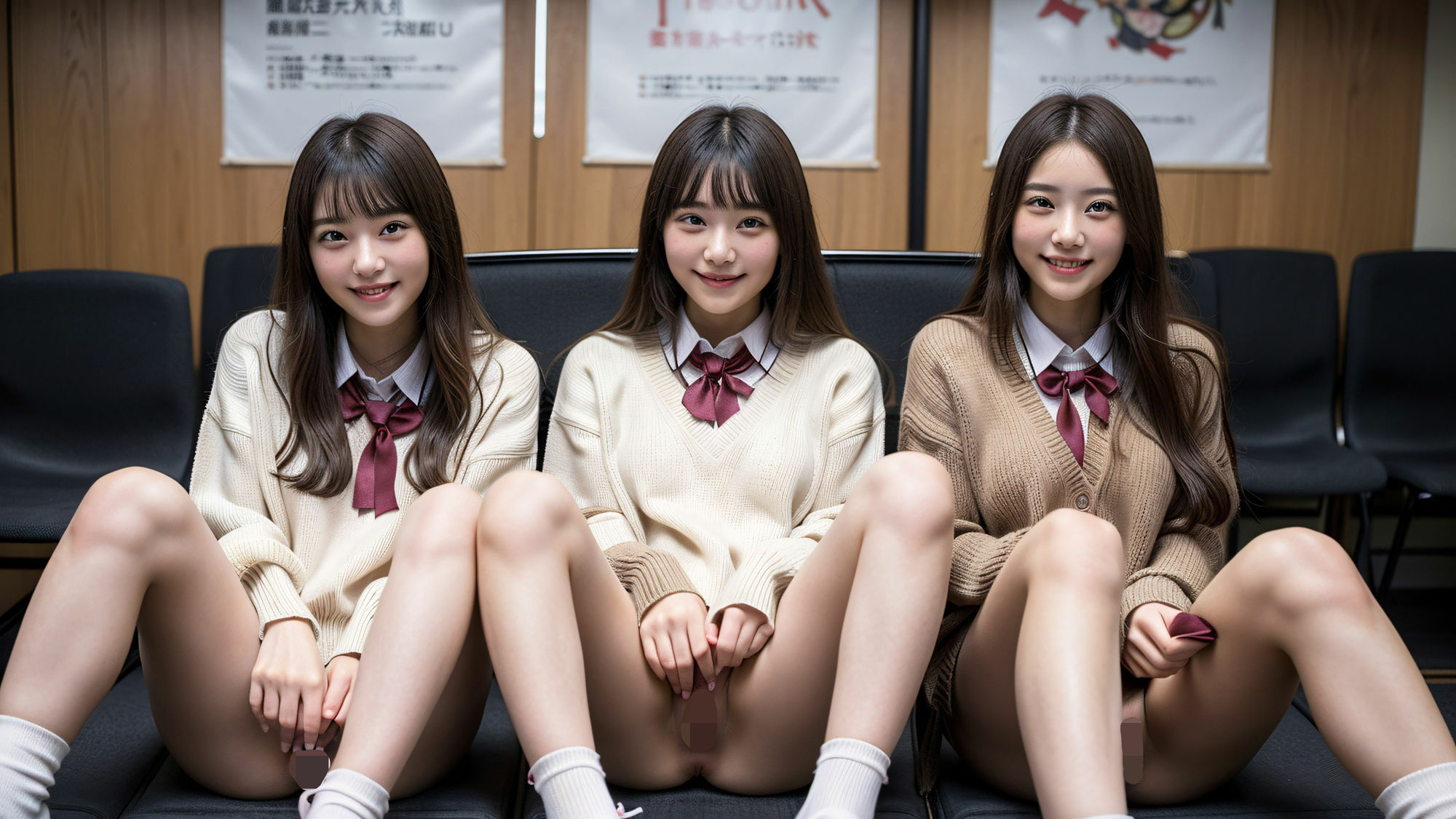 サンプル画像3:制服美少女シリーズ 厳選美少女たちのノーパン鑑賞会！ Part5(制服美女ん) [d_391680]