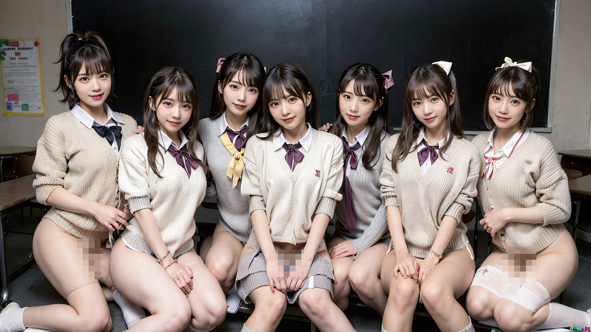 サンプル画像4:制服美少女シリーズ 厳選美少女たちのノーパン鑑賞会！ Part5(制服美女ん) [d_391680]