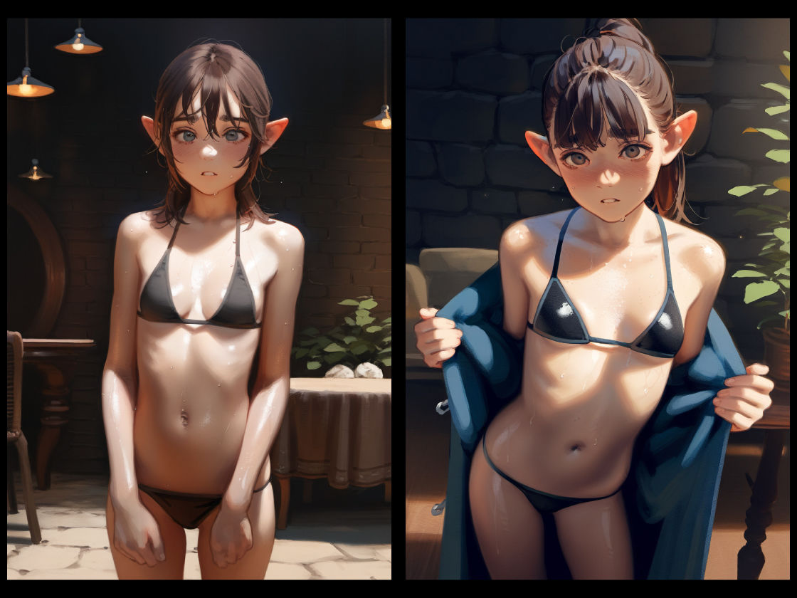 サンプル画像1:ダンジョンの水着エルフたち – ナイトメア エンシュラウデッド Vol.1(BEEGLE PUBLISHING) [d_391826]