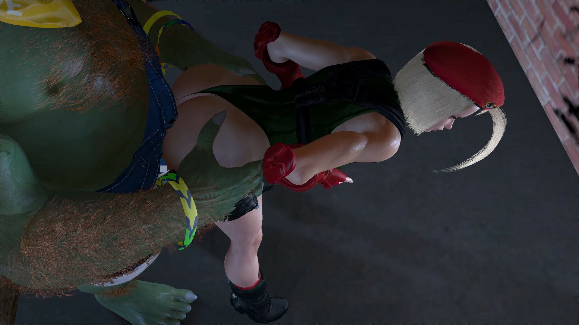 サンプル画像4:【ROMV100】SF6キャミンとブランコのストリートセックス「ブモーブモー！！（着衣！！）」(ローズ志向) [d_391865]