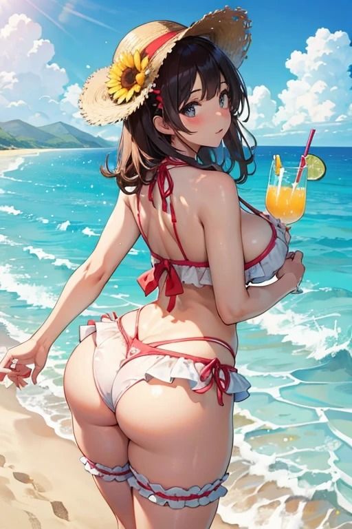 サンプル画像1:真夏ビーチ催●水着美女写真集2 〜お尻中心CG集編〜(AI dreamer) [d_391992]