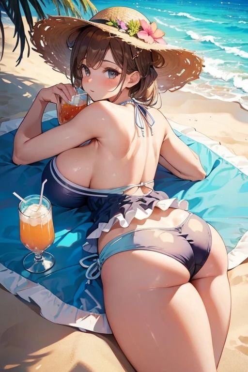サンプル画像2:真夏ビーチ催●水着美女写真集2 〜お尻中心CG集編〜(AI dreamer) [d_391992]